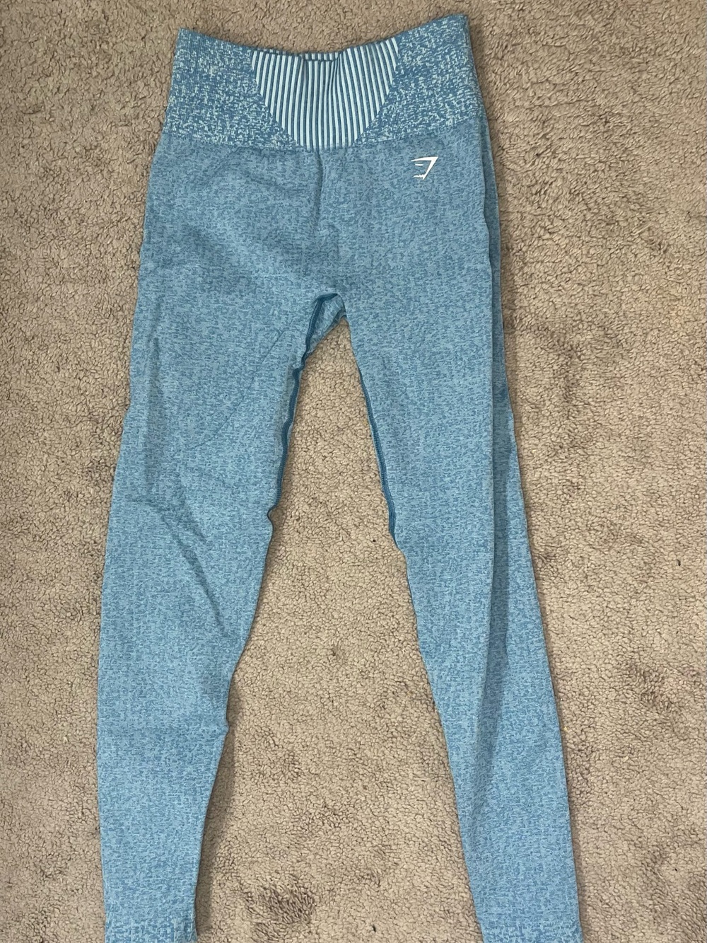 Gymshark Light Blue Kids Seamless Leggings
